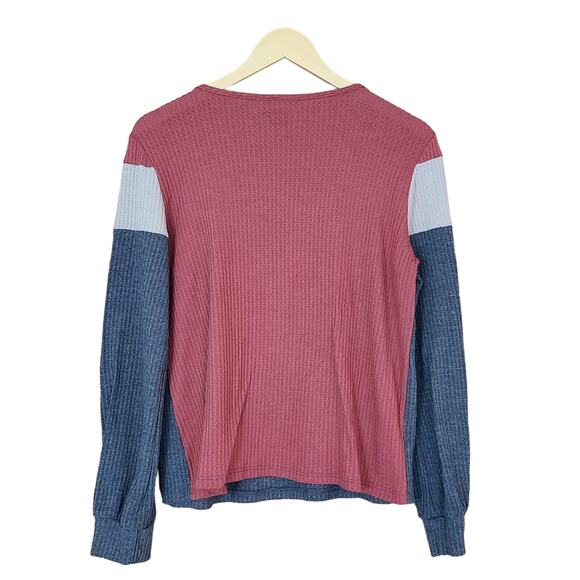 Paper Crane Waffle Texture Long Sleeve‎ Top Women's M - Picture 2 of 3